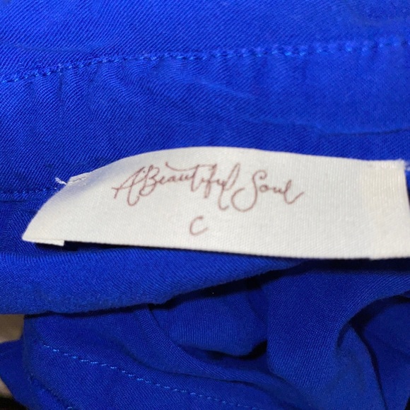 Women’s Royal Blue Button Up Blouse - Picture 3 of 3